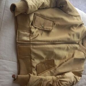 Vintage Tan Bomber Jacket